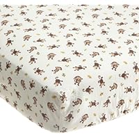 Kids Line Jungle 123 Fitted Sheet, Brown