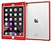 iPad Air 2 Case, Apple iPad Air 2 Clear Case, rooCASE Glacier Tough Full-body Impact Resistant Bumper Case Cover for iPad Air 2, Red (will NOT fit New iPad 2017)