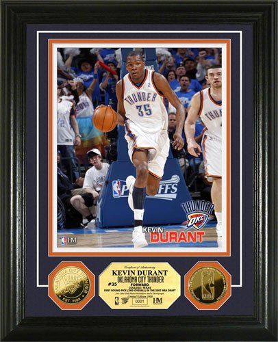 Kevin Durant Oklahoma City Thunder 24KT Gold Coin Photo Mint