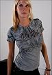 Sinful Clothing - Women's Raw Baby Tee in Silver S979 - Sinful