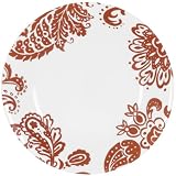 Corelle Impressions 6-3/4-Inch Bread and Butter Plate, Red Paisley