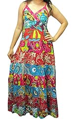 Spaghetti Strap Tiered Cotton Maxi Dress 