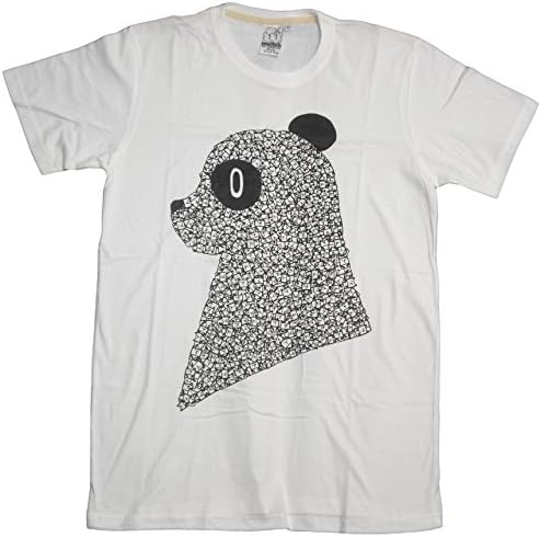 Kai3 Men's Graphic T-Shirt Box Panda Large White