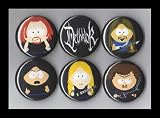 Dethklok Metalocalypse South Park Set of 6 - 1 Inch Magnets