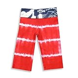 Flowers by Zoe - Toddler Girls Tie Dye Capri, Red, Navy