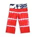 Flowers by Zoe - Toddler Girls Tie Dye Capri, Red, Navy