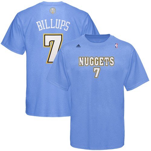 NBA adidas Denver Nuggets #7 Chauncey Billups Light Blue Player T-shirt (X-Large)
