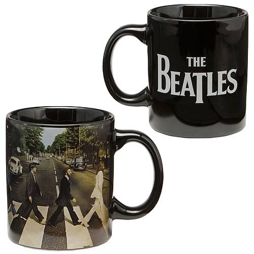 Vandor The Beatles Abbey Road 12 Ounce Ceramic Mug, Black and White (64266)