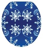 Toilet Tattoos TT-X602-R Snow Crystals Design, Round