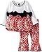 Mud Pie Baby Girls' Damask Minky Pant Set