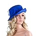Pure Color 1920s Womens Summer Organza Bowler Sun Hat Derby Tea Party A267