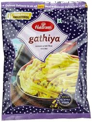 Haldiram Ghatia -Savoury  Gram Flour Noodles, 7.06-Ounce Pouch (Pack of 5)