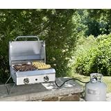 The Sportsmans Series Portable Stainless Steel Gas Grill with Cover