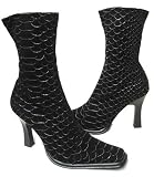 Witch Boots Gothic Spiderweb Black Ankle Women