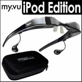 Myvu PMV-CRBK-10030-EN Crystal Personal Media Viewer Ipod Edition Black Bundle With Myvu Premium Travel Case For iphone, iphone 3g, iPod nano, iPod Classic, iPod Touch etc.
