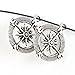 20x Charms Round Compass Antique Silver Alloy Handmade Findings Fit Crafts
