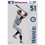 SEATTLE MARINERS ICHIRO SUZUKI REMOVABLE CAR TRUCK WINDOW WALL DECAL SET (4)