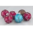 Pack of 18 Wild West Paisley Multi-Colored Glass Ball Christmas Ornaments 3.25"