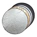 Mantona Faltreflektor 5 in 1 - 110 cm gold, silber, schwarz, weiß (Diffusor)
