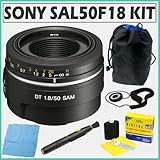 Sony DSLR Alpha SAL50F18 50mm F/1.8 Sam DT Lens + Accessory Kit