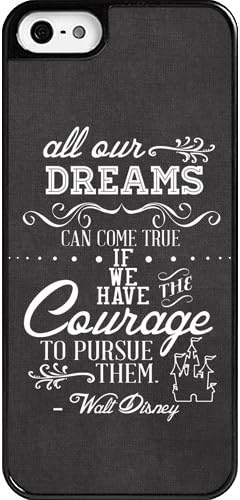 Dreams Walt Disney Quote iPhone 5 case - Custom Personalized Black Hard Plastic iphone 5/5s case