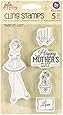 Prima Marketing Julie Nutting Mixed Media Cling Rubber Stamps, 4-Inch by 6-Inch, Mama's Day