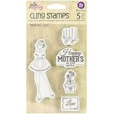 Prima Marketing Julie Nutting Mixed Media Cling Rubber Stamps, 4-Inch by 6-Inch, Mama's Day