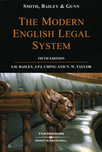 City Travel Guides Discounted  Books : Smith, Bailey and Gunn on the Modern English Legal System
