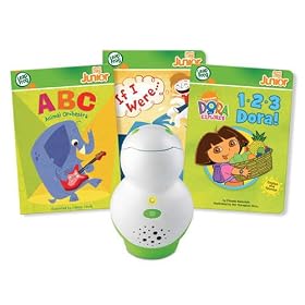 LeapFrog Tag Junior Book PAL Value Pack, GREEN Tag Jr Plus Three Board Books - 123 Dora, ABC Animal Orchestra, If I were...