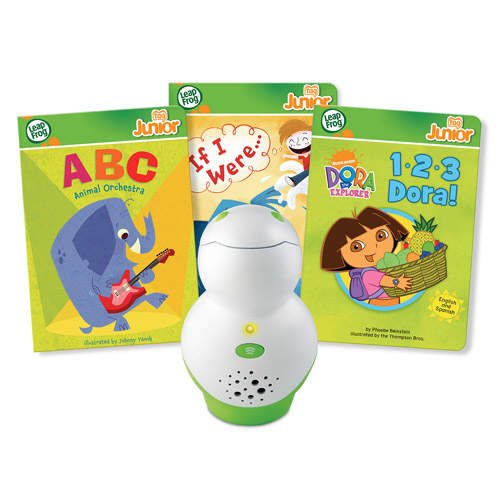 LeapFrog Tag Junior Book PAL Value Pack, GREEN Tag Jr Plus Three Board Books - 123 Dora, ABC Animal Orchestra, If I were...