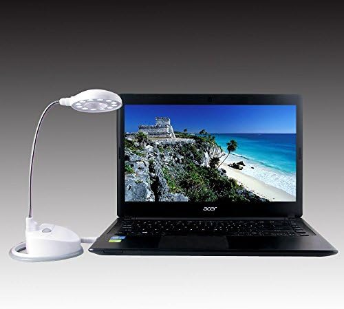 Yukiss White 2 in 1 LED USB Powered Mini Pc Desktop Notebooks Laptops Lamp with Fan for Home, Outdoors, Rv, Camping & Emergency (4.3 Watts)