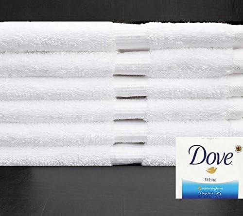 1 Dozen (12) New White 22x44 Cotton Salon Select Bath Towels Gym Tanning