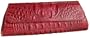 Jalda Croc-Embossed Original Clutch,Raspberry,one size