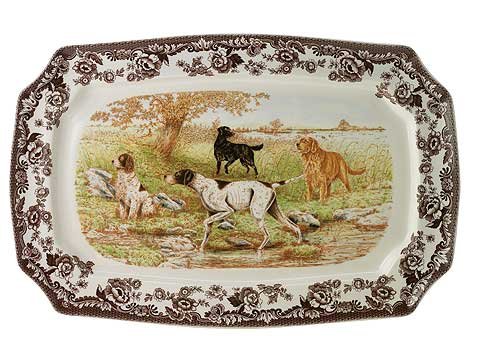 Spode Woodland Hunting Dogs Rectangular Platter