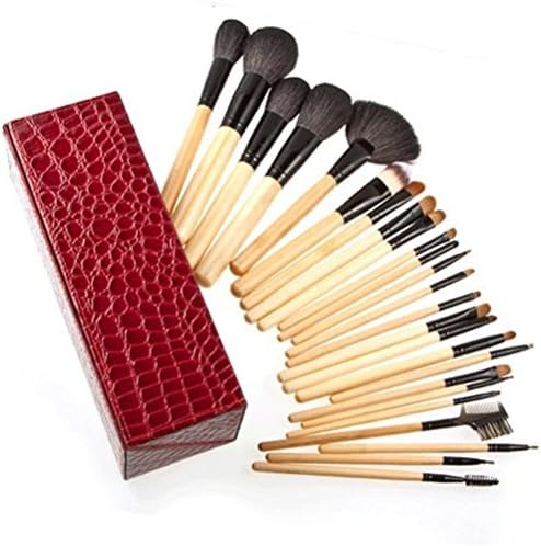 U-beauty Professional 24pcs High Quality Wool Makeup Brushes Eyeshadow Powder Brush with Box