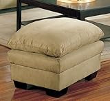 IMAGE OF Ottoman with Wooden Legs Beige