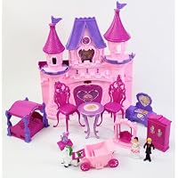 Pink and Purple Princess Beauty Castle Battery Operated with Music and Lights Good Quality Pink Princess Castle Safe for Children