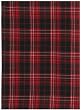 Durable Flat Weave 100% Cotton Red Plaid Dishtowel 18" X 28" Set / 6