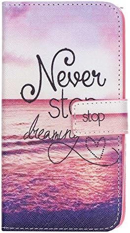 LG K10 Case, LG Premier LTE L62VL L61AL Case, Jamesay [Kickstand] Premium PU Leather Wallet Case Flip Cover Card Slots Pockets &amp; Stand For LG K10 - Never Stop