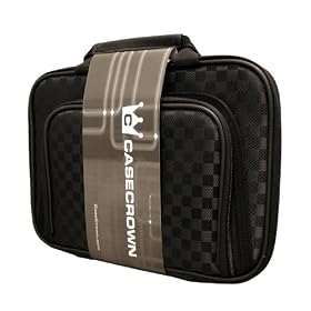 CaseCrown Double Memory Foam Thin Pouch Case (Checkered Style) for HP Pavilion DM3-1040US 13.3-Inch Silver Laptop