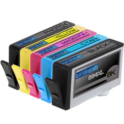 5 New Remanufactured HP 564XL (NEW VERSION) Ink Cartridges HP CN684WN CR277WN CN685WN CN686WN CN687WN Combo Pack On Sale