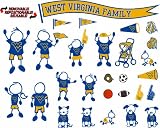 NCAA West Virginia Mountaineers Decal Family