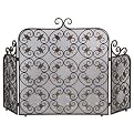 Anoki Fireplace Screen - Black/ Bronze