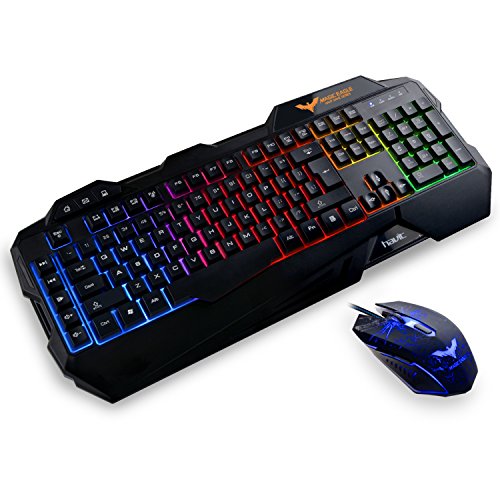 HAVIT Rainbow Backlit Wired Gaming Keybo... 51en0odTxBL