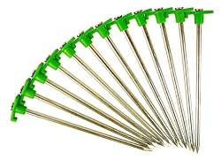 10" Galvanized-Steel Tent Pegs - Set of 10