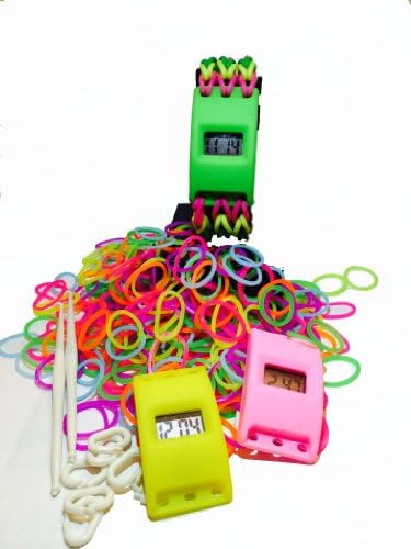Loom Digital Interchangeable Band Watch Includes 3 Interchangeble Watches with 300 BANDS,12 Clips