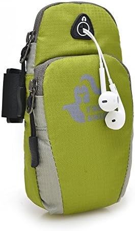 KETM Best Running Cell Phone Holder Case Arm Band Strap With Zipper Pouch/ Mobile Exercise Workout For Apple iPhone 6 6S Gold Plus iPod Touch Android Samsung Galaxy S5 S6 S7 Note 4 5 LG HTC