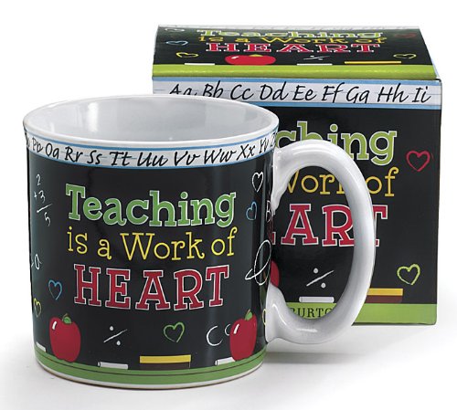 Teaching Is A Work Of Heart Teacher's Coffee Mug With Gift Box On Sale