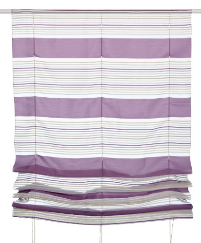 Home fashion 54179-826 B&auml;ndchenrollo / Voile Querstreifen / 145 x 80 cm Preisvergleich