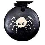 Buffalo Bone Cotton Angry Spider Necklace, #14